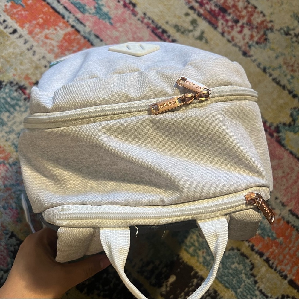 adidas Classic 3S 4 Backpack, Jersey White/White Rainbow, One Size - Picture 6 of 12